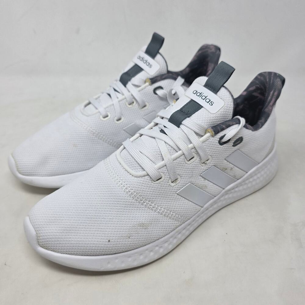 Adidas White Running Sneakers Mens Size 8 Lightweight Athletic Shoes